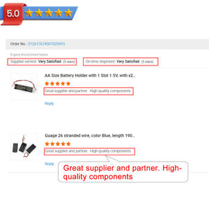 موصل حامل بطارية AA 4 فتحات مع كابل غطاء - Product Image 6