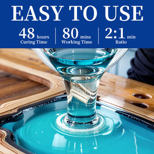 Yüksek şeffaflık derin dökün temizle 3:1 2 bileşen sıvı a B tutkal epoksi reçine nehir masa için - Product Image 2
