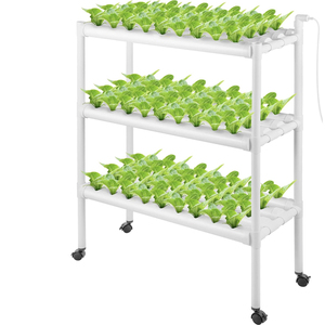 Sistema Hidropónico Interior de 108 Sitios, 12 Tubos de PVC-U, 3 Capas, con Bomba de Agua, Temporizador, Macetas de Red y Esponja para Vegetales, Hierbas y Frutas - Product Image 1