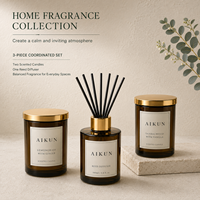 Diffuseur de parfum d'intérieur AIKUN personnalisé avec logo imprimé, en rotin naturel de luxe, à libération de parfum longue durée et stable, pour salle de bain