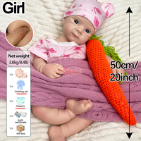 Poupée Reborn en Silicone Souple de 50 cm, Effet Peau de Bébé Réaliste, Ligne de Moulage à Faible Visibilité, Poupée Bettie pour Décoration et Présentation à Domicile