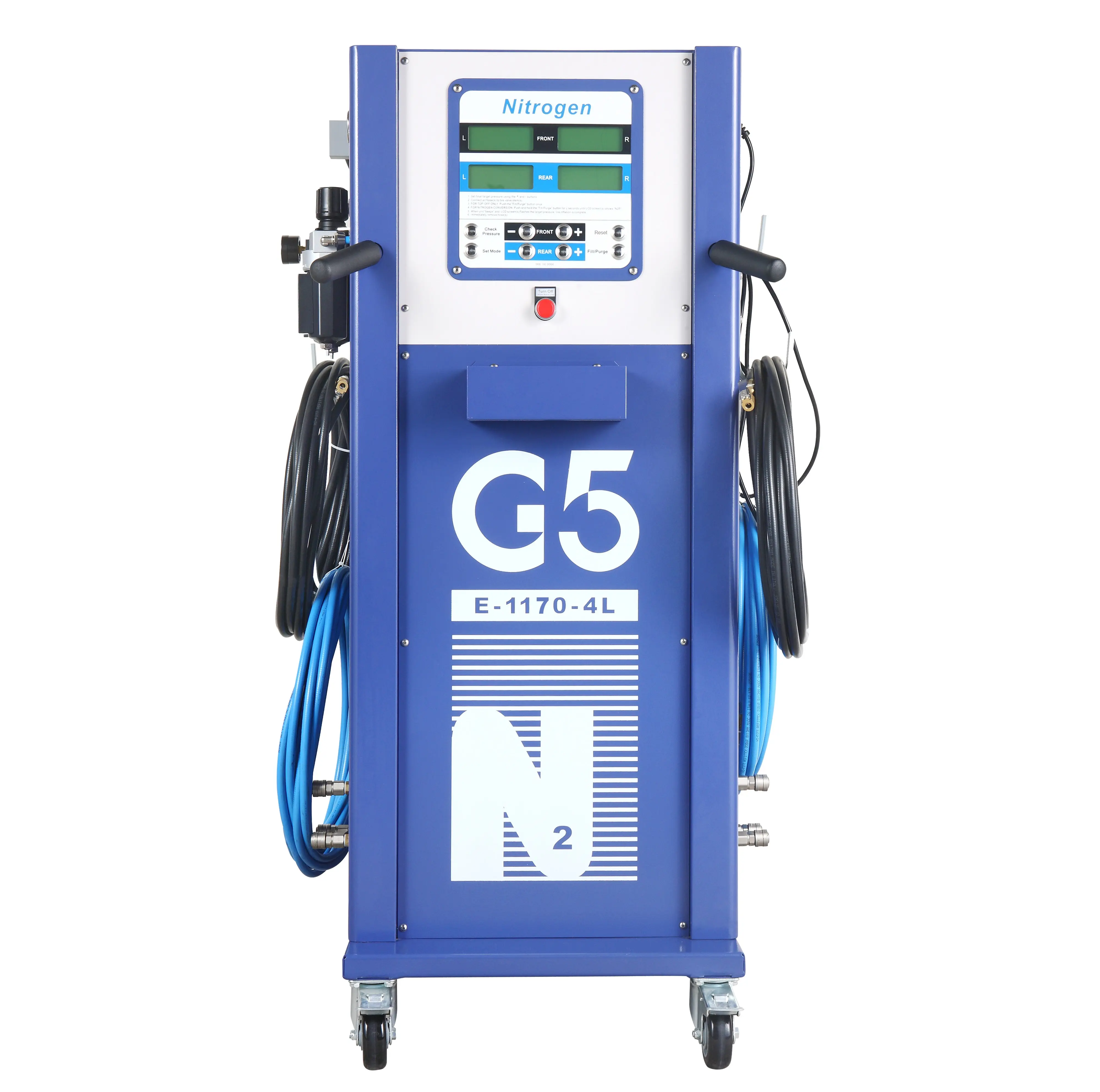 Equipamento gerador de nitrogênio G5 CE inflador de pneus com display separado de 4 LCD infladores de pneus de nitrogênio