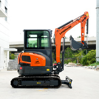 Mini-excavatrice XT35U 3,5 tonnes, pelle hydraulique polyvalente, moteur Kubota, excavatrice compacte pour travaux de terrassement agricole