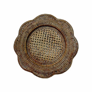 New Style Rattan 13 inch Charger <b>Plates</b> Wedding Biodegradable <b>Plate</b> for Rustic Dining and Wedding Decoration - Product Image 1