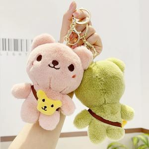 Llavero de peluche mini kawaii con luz, oso de peluche, diseño de anime, forma 3D en relieve, colgante portátil para bolso - Product Image 3