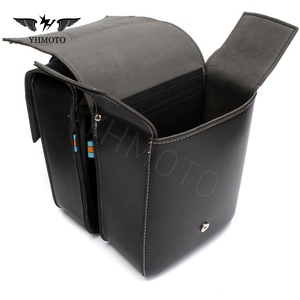 Sacoche de selle universelle en cuir YHMOTO pour moto Harley - Product Image 5