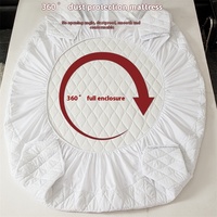 Matelas de lit pliable de luxe en microfibre imperméable matelassé compatible Simmons, anti-urine, antidérapant, anti-poussière, toutes saisons, lavable en machine