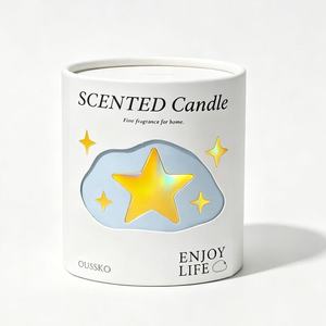 Scented Candle <b>White</b> Paper Tube Packaging Recyclable Cylindrical <b>Box</b> for Home Fragrance - Product Image 3
