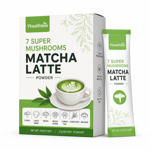 Matcha Latte en Polvo de Grado Orgánico 7 Super Mushrooms, Mezcla Instantánea para Bebida, Empaque Personalizado en Sobres, Venta al por Mayor a Granel - Product Image 1