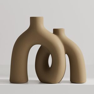 Vase en céramique au design unique pour la décoration de table de jardin moderne <span class=keywords><strong>2023</strong></span>, décoration de mariage, fleurs - Product Image 6