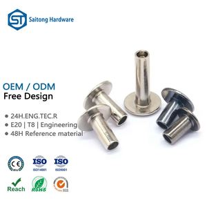 Remaches Sólidos Semitubulares de Acero Inoxidable 304 Niquelado de 2mm-5mm Personalizados, Certificación ISO 9001, Herrajes Resistentes a la Corrosión - Product Image 1