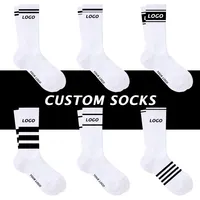 Uron - Custom Logo Crew Socks, 100% Cotton, Street Socks