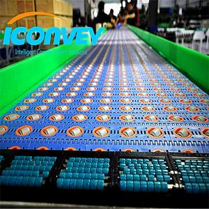 Hongsbelt HS-3800-2C rulo üst lojistik endüstrisi için konveyör sıralama için modüler plastik konveyör bant - Product Image 5