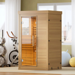 Đơn Giản Nhưng Sang Trọng Hồng Ngoại Xa Phòng Tắm Hơi Nhà Tắm Hơi Phòng Spa Thấp-EMF Canada Hemlock Gỗ 1000W Trong Nhà Phòng Tắm Hơi - Product Image 4