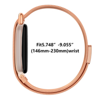 Bracelet magnétique milanais de luxe personnalisé pour montre Google Fitbit Air, bracelets de montre intelligente respirants pour hommes