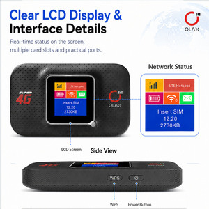 OLAX MF982 4G LTE <span class=keywords><strong>Mobile</strong></span> WiFi avec port de charge USB-C 150 Mbps Cat4 MiFi Batterie rechargeable 3000 mAh Écran LCD d'état Hotspot - Product Image 3