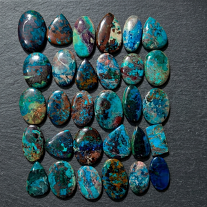 MAHNAJ GEMS Cabochons en vrac en forme de cœur en azurite bleue naturelle et malachite pour la fabrication de bijoux en gros JAIPUR RAJASTHAN - Product Image 5