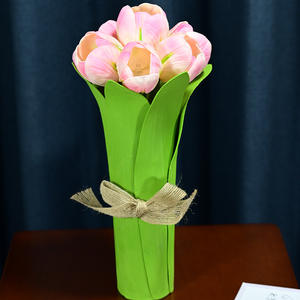 Adorno de lámpara 7 flores tulipán ambiente Nightlights Decoración de mesa regalo Uionen 2228 - Product Image 3