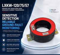 Transformateur de courant à séquence nulle en résine coulée pour intérieur LXKW-120/75 & LXKW-120/57 0.72/3kV 50/60Hz 5A/1A 10P5/10P10