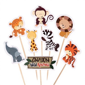 Tenedores <span class=keywords><strong>de</strong></span> Frutas con Forma <span class=keywords><strong>de</strong></span> <span class=keywords><strong>Animales</strong></span> Lindos (Jirafa, Elefante, León) para Decoración <span class=keywords><strong>de</strong></span> Pasteles <span class=keywords><strong>de</strong></span> Cumpleaños y Navidad, Temática <span class=keywords><strong>de</strong></span> <span class=keywords><strong>Selva</strong></span> y Zoológico - Product Image 1
