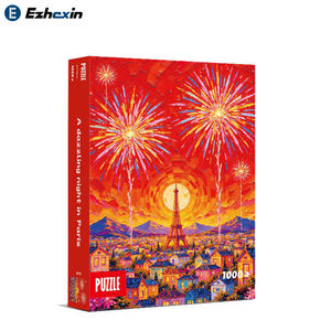 Film tactile pour carte bleue, puzzle artisanal de 1000 pièces, la nuit éblouissante à <span class=keywords><strong>Paris</strong></span>, jeux de puzzle de luxe pour enfants et adultes - Product Image 1