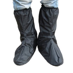 Buena calidad PVC reutilizable Anti-deslizamiento de los hombres de la motocicleta de alta superior impermeable de PVC cubiertas de zapatos al aire libre chanclos para la lluvia - Product Image 1