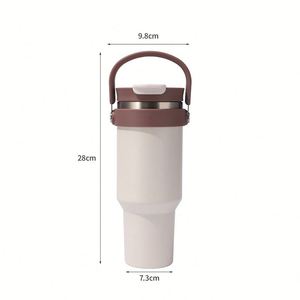 New Style 304 Stainless Steel 40oz Insulated Tumbler <b>Large</b> Capacity Portable Travel Car Cup Vacuum Coffee <b>Mug</b> with Flip up Straw - Product Image 3
