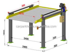 Chất Lượng Cao Parkhome Bốn Cột Dọc Thép Xe Thiết Bị Đỗ Xe 2000Kg Khả Năng Tải Nút + <span class=keywords><strong>IC</strong></span> Thẻ Động Cơ Điều Khiển Hệ Thống - Product Image 6