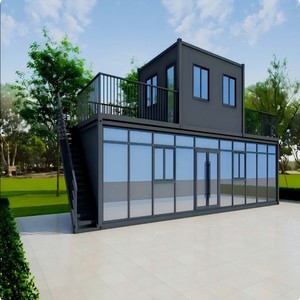 20FT แบนเรียบหรูแบบเคลื่อนย้ายได้สำหรับบ้านเคลื่อนที่บ้านกระจกผนังแบบโมดูลาร์บ้านจิ๋วสำเร็จรูป - Product Image 6