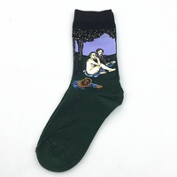 Chaussettes décontractées pour hommes, nouvelle collection, style personnalisé, artistique, rétro, série de peintures mondialement connues, art de dessin animé, corps