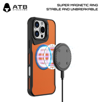 Coque de téléphone magnétique translucide mate antichoc anti-jaunissement TPU+PC électro-plaqué pour appareil photo ATB Slim pour 15