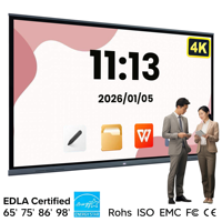 55 65 75 86 98 110 İnç 4K Akıllı Öğretim Beyaz Tahtası Android 15 Dokunmatik Ekranlı İnteraktif Akıllı Tahta Sınıf Odası İçin