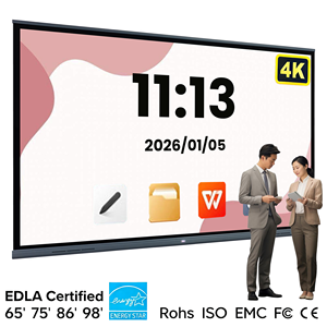 Tableau blanc interactif intelligent 4K de 55, 65, 75, 86, 98, 110 pouces avec écran tactile Android 15 pour salle de <span class=keywords><strong>classe</strong></span> - Product Image 1