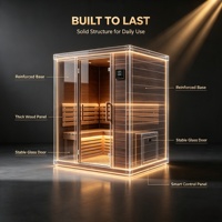 Sauna en bois monobloc Plug & Play, taille, couleur et matériaux personnalisables, cabine de sauna intérieure pour la maison, pour une utilisation en spa et bien-être