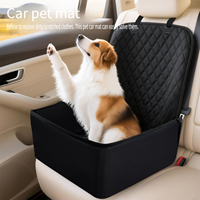 Panier de transport 2-en-1 imperméable pour animaux de compagnie avec fermeture éclair, convertible et matelassé, anti-rayures, pour siège de voiture (chat/chien)