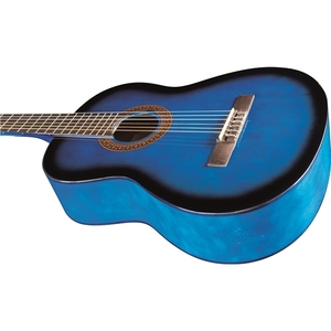 Guitares EKO - CS-10 Guitares classiques bleues, dessus, dos et côtés, manche et touche brillants - Product Image 4
