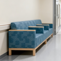 Sillón de Recepción de Madera Ajustable Antibacteriano para Uso Médico, Hospitalario y Escolar