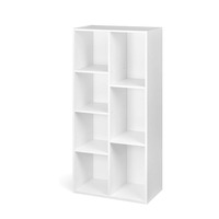 Meubles en bois Basics 7 Cube Organisateur Bibliothèque Blanc Organisateur Étagère Décor De Stockage À La Maison