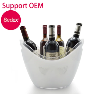 ถังแช่ไวน์ทรงกลมทำจากอะคริลิกขนาดใหญ่พร้อมที่จับทนทาน - Product Image 2