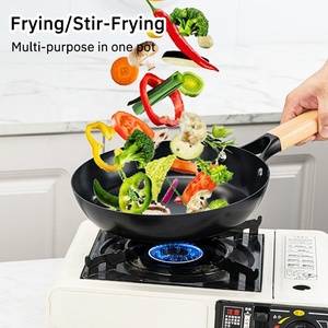 Utensilios de cocina personalizados <span class=keywords><strong>Sarten</strong></span> Ollas Sartén frita de hierro fundido Sartén antiadherente Panci Cocina Freír Olla Sartén de hierro - Product Image 3