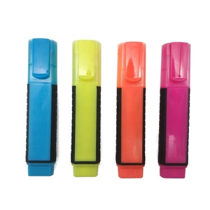 Marcador Fluorescente Delgado Promocional con Agarre de Goma Suave y Cómodo, Logotipo Personalizado, Punta Biselada - Product Image 1