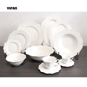 Nuevo Juego de Platos de Porcelana Fina con Diseño de Flores de Monzún para Hoteles Cinco Estrellas, Platos Base Decorativos para Bodas - Product Image 5