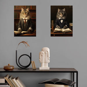 In Promozione: Targa in Metallo Verniciata da Parete per la <span class=keywords><strong>Casa</strong></span>, di Tendenza, con Design Personalizzato Gatti Avvocati in Stile Fumetto e Sistema di Appendimento Magnetico - Product Image 6