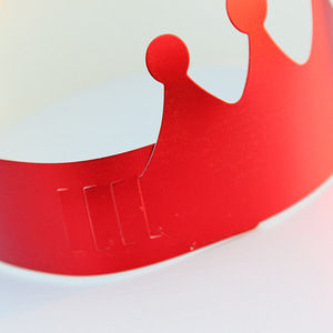 Abito corona spagnola carta oro e bianco carta per bambini cappello per compleanno festa di compleanno per adulti - Product Image 6