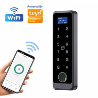 Controlador de Acceso con Huella Digital y Código, Resistente a la Intemperie, con Wifi y App Tuya, 12V / 24V, con Doble Tarjeta RFID 125khz / 13.56mhz