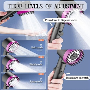 Soften Hard Water High <b>Pressure</b> Shower Heads with Scalp Massager Shampoo Brush Filtered Shower Head with Handheld <b>Sprayer</b> - Product Image 2