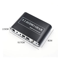 Convertidor Digital Coaxial/Toslink DTS/AC3 a RCA Analógico, Decodificador de Audio 5.1, Reproductor Multimedia USB con USB