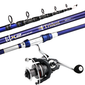 Caña de pescar Trident Xperience 380XH 2.4M ultraligera de acción rápida para pesca en el mar con guías SIC para pesca en barco oceánico - Product Image 1