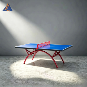Tavolo da Ping Pong Moderno Resistente alle Intemperie per Interni/Esterni, Struttura in Tubi Zincati Rinforzati, Rete Pieghevole per Cortile e Parco - Product Image 1