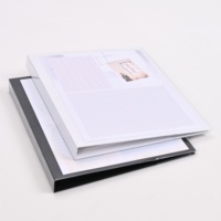 Album photo personnalisable en PVC et papier, 8x10 pouces, en cuir blanc transparent imprimé, pour mariage, jeu de cartes, écologique et durable